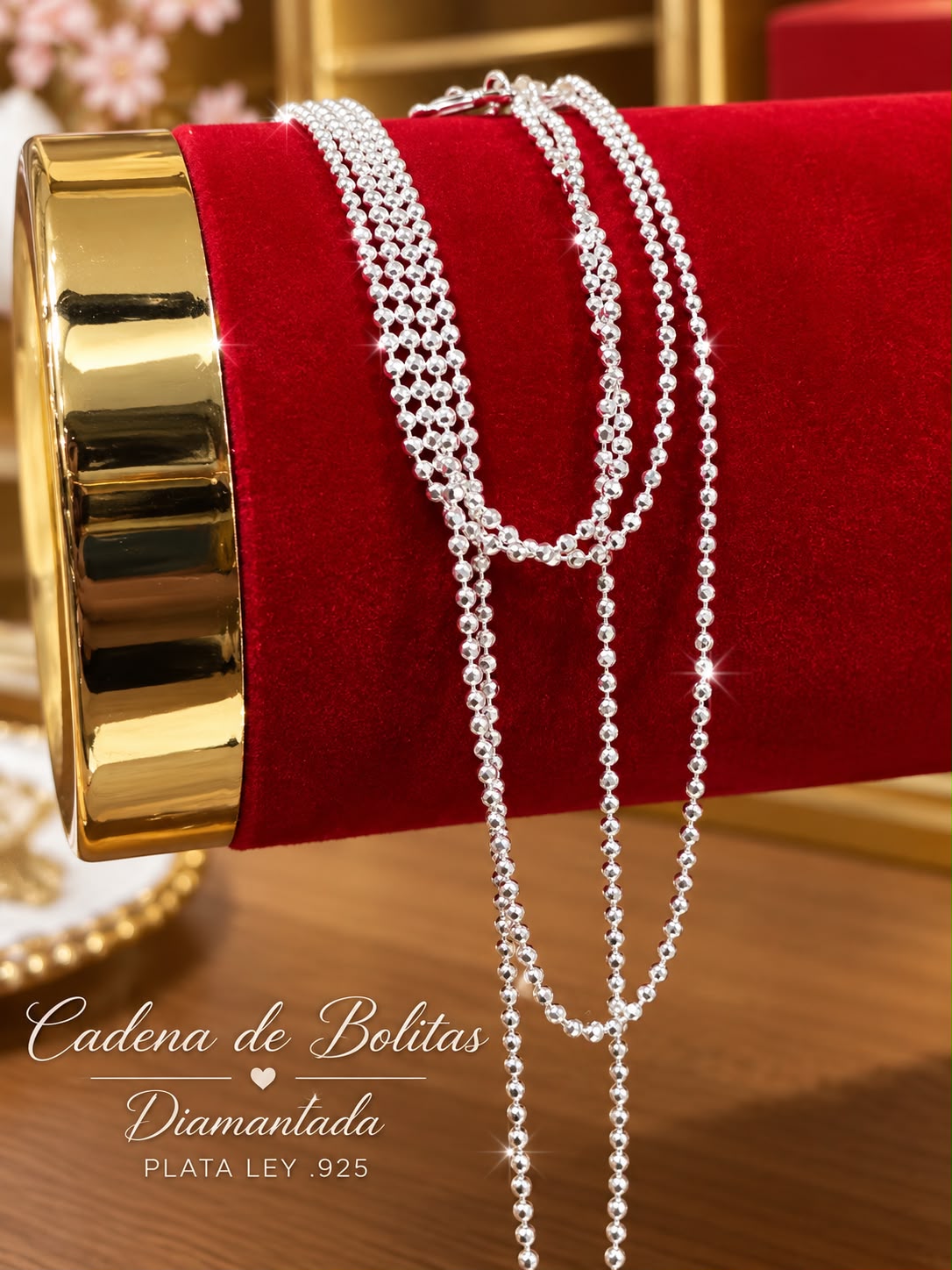 Cadena De Bolitas Diamantada CA0016