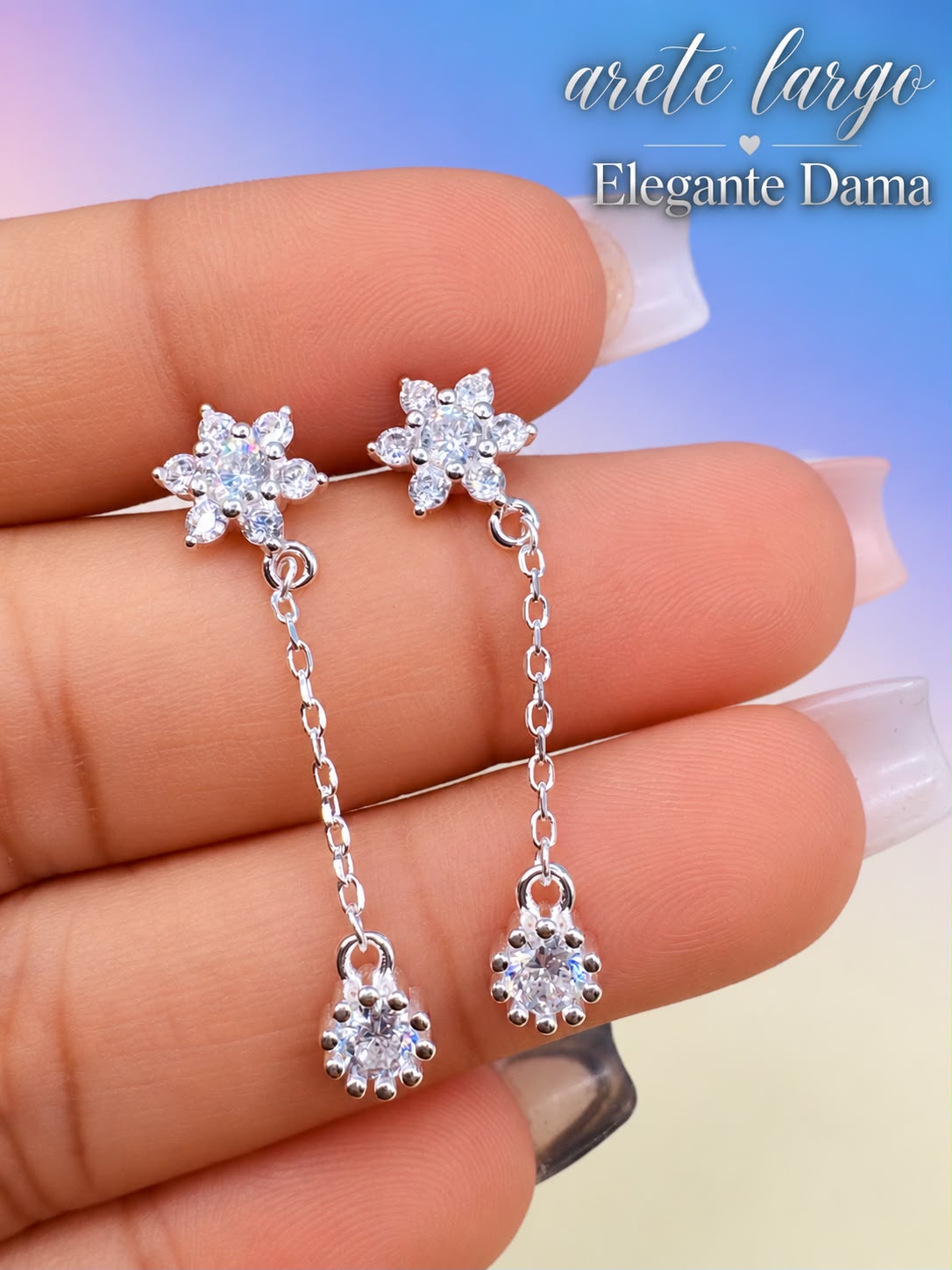 Arete Flor Colgante AE0076