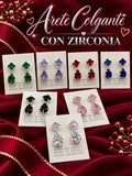 Arete Colgante Con Circonia AE0094