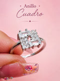 Anillo Cuadrado con Circonias Rectangulares AO0002