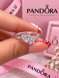 Anillo Corazón Blanco Doble AO0109