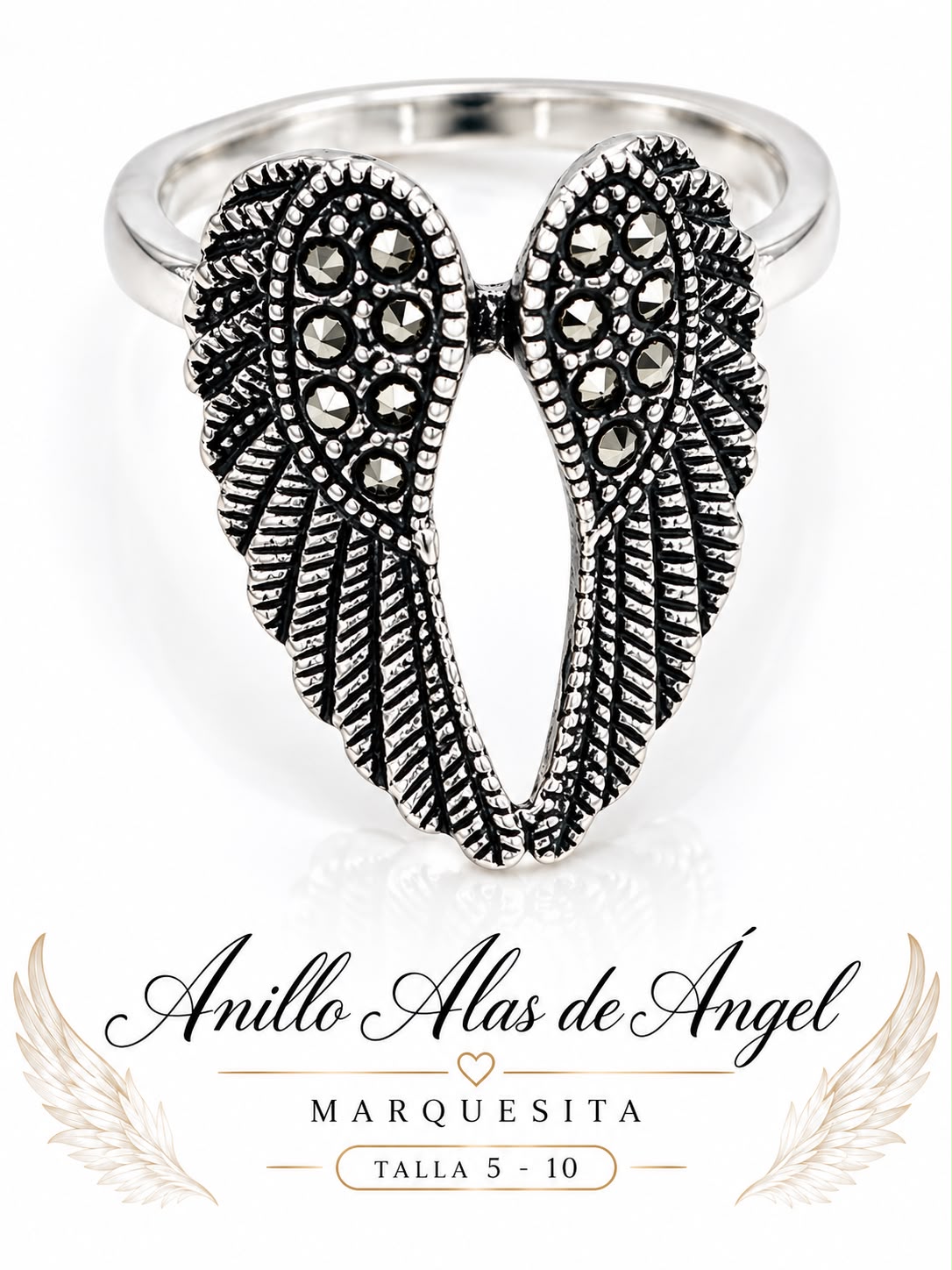 Anillo Alas de Ángel AO0134