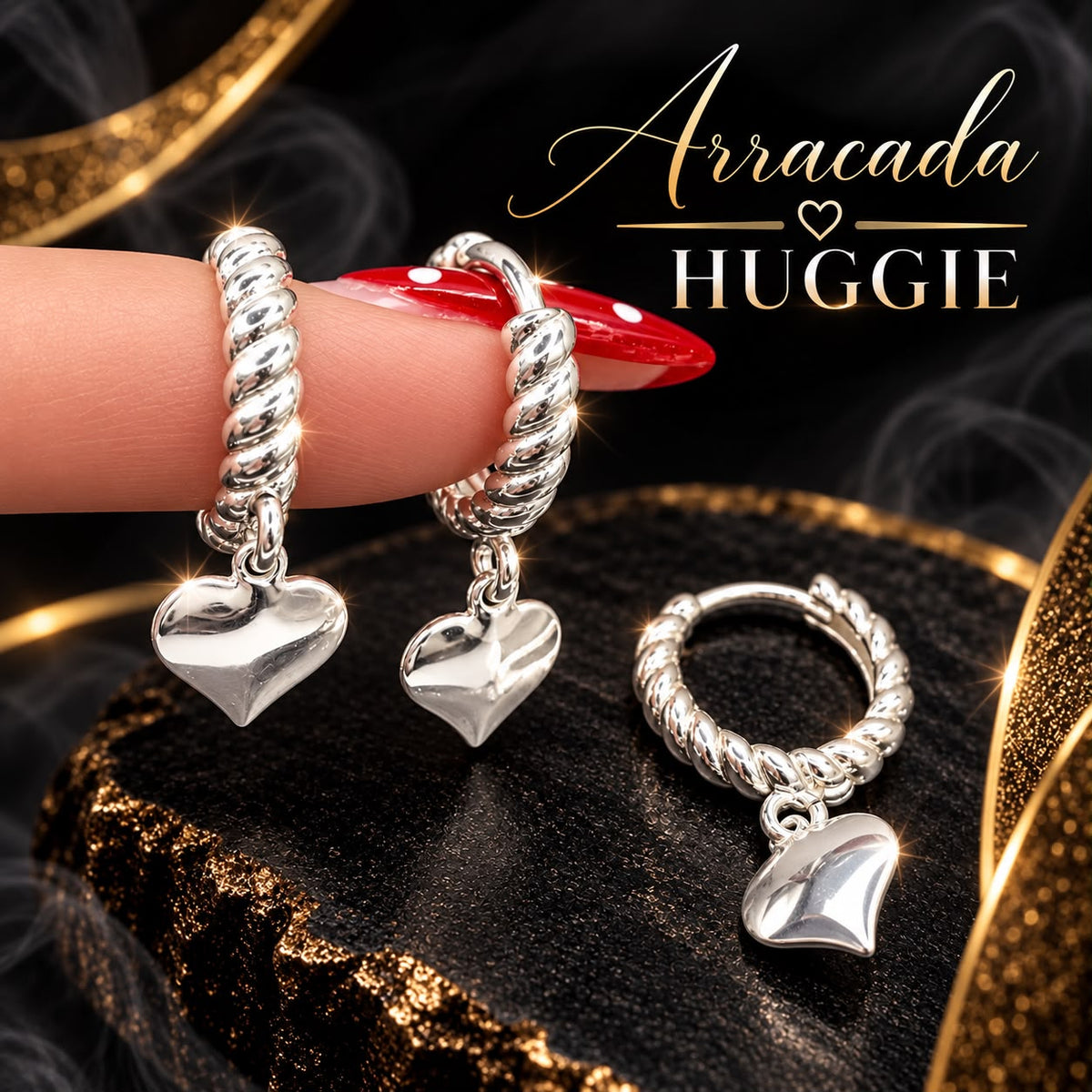 Arracada Huggie Corazón AR0033