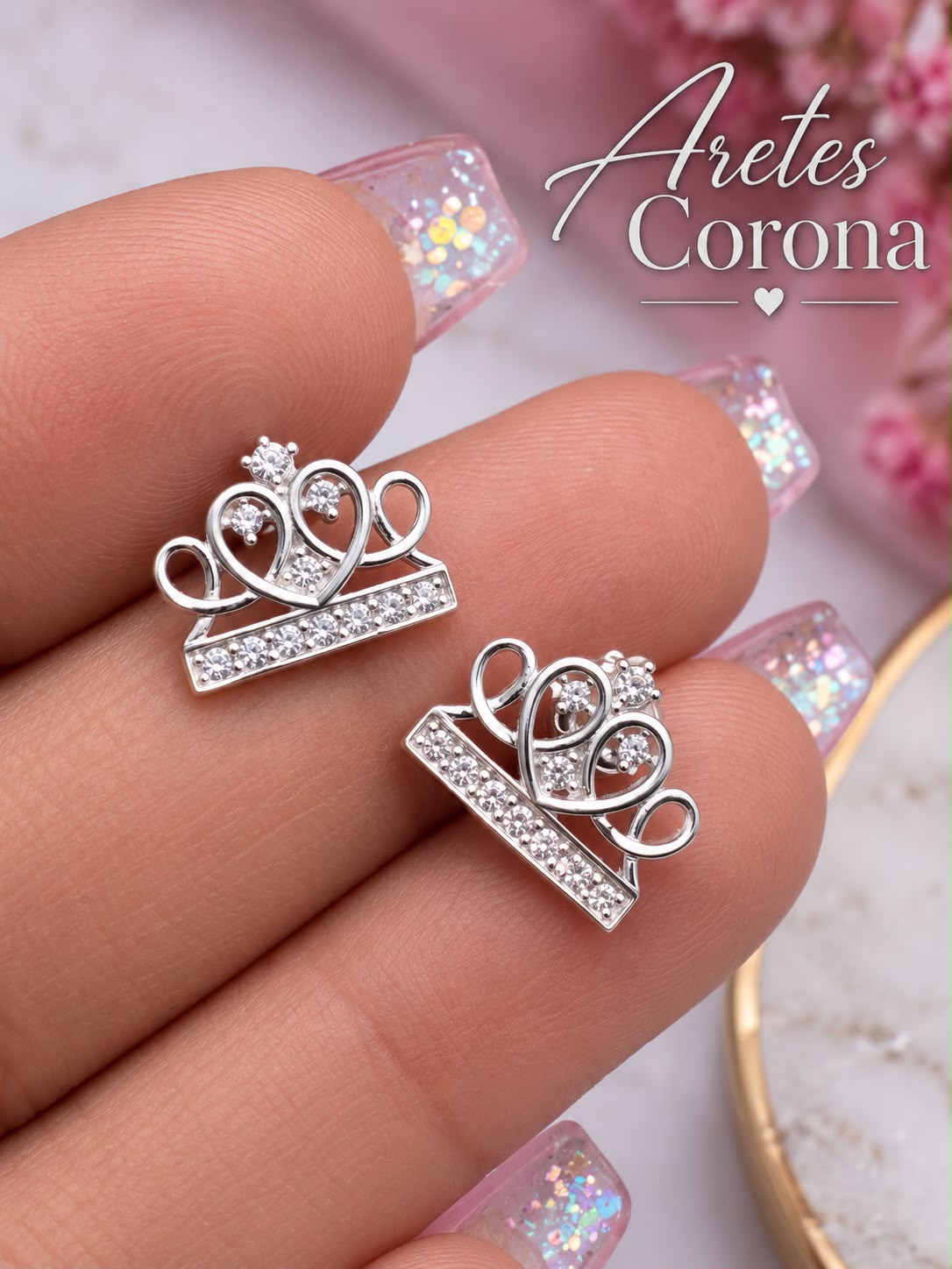 Arete Corona Corazón AE0022