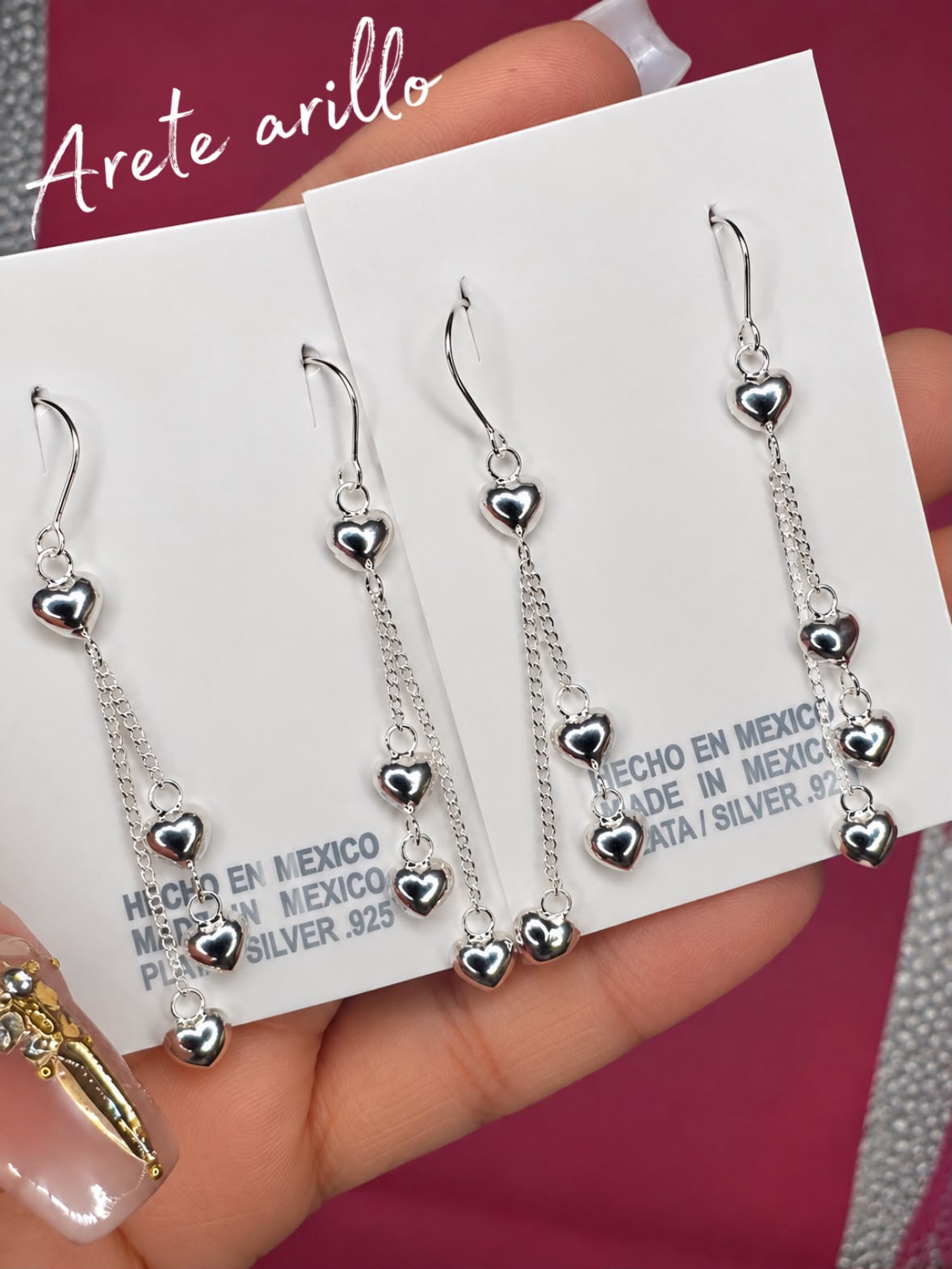 Arete Arillo Doble Corazón AR0003-T