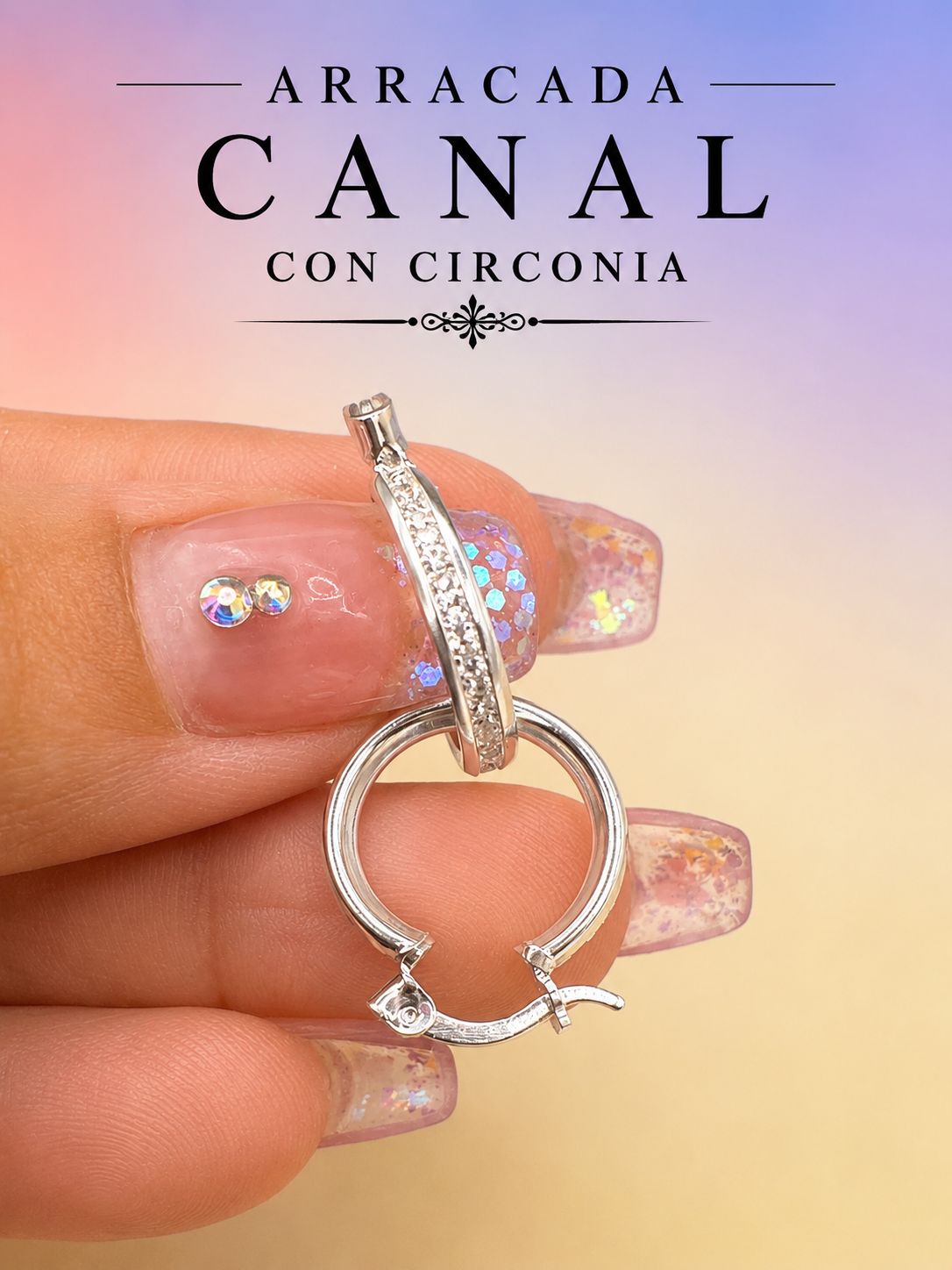 Arracada Canal Con Circonia AR0014