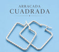 Arracada Cuadrada Martillada AR0004