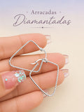 Arracada Rombo Diamantada AR0015