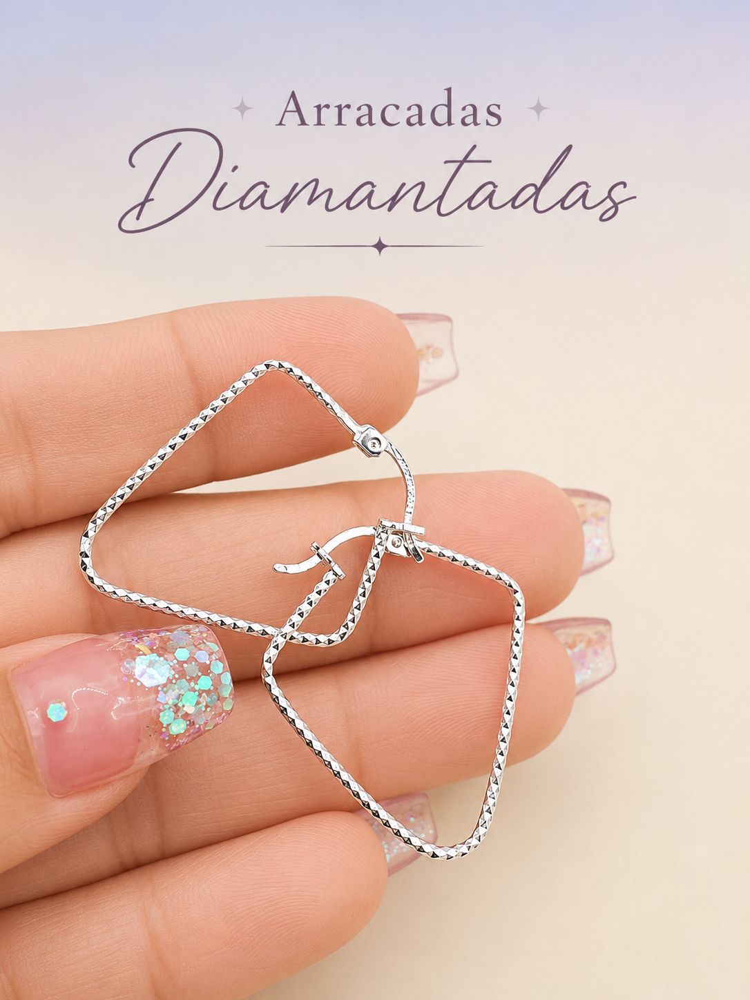 Arracada Rombo Diamantada AR0015