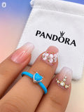 Anillo Pandora Corazón Azul AO0085