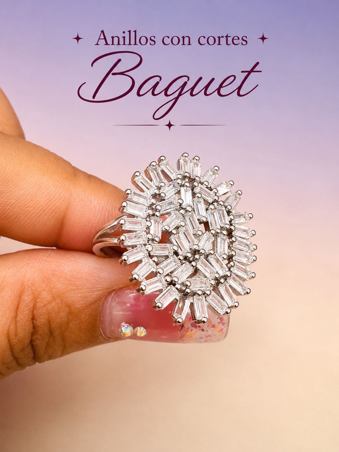 Anillo Con Corte Baguet AO0011