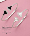 Brazalete de Ópalo Negro Blanco BZ0001