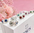 Broquel de Flor con piedras de colores BR0002