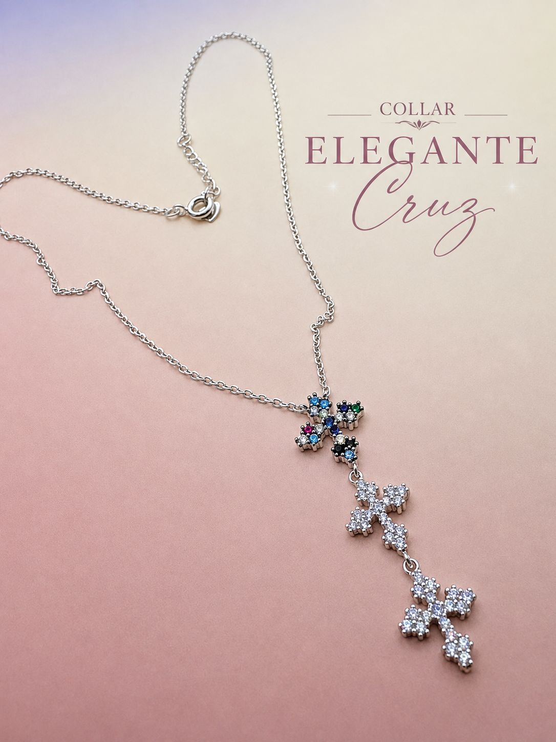 Collar Elegante de Cruz CD0022