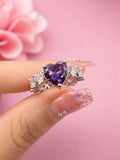 Anillo de Corazón con piedra elegante AO0063