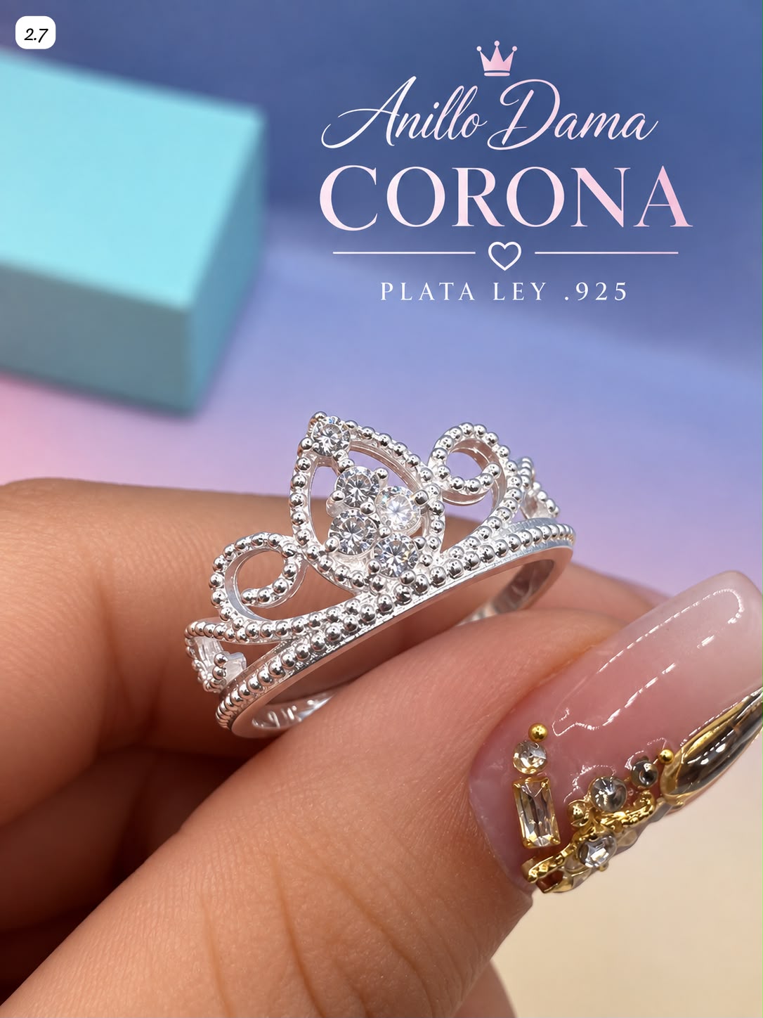 Anillo Corona Cruz AO0078