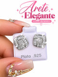 Arete Cuadrado Rodio AE0042