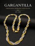 Gargantilla Trenzada Dorada con Plata GA0002