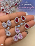 Juego de Gota con Circonia JS0014