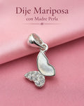 Dije de Mariposa Con Madre Perla DE0003