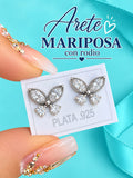 Arete Mariposa Rodio AE0034
