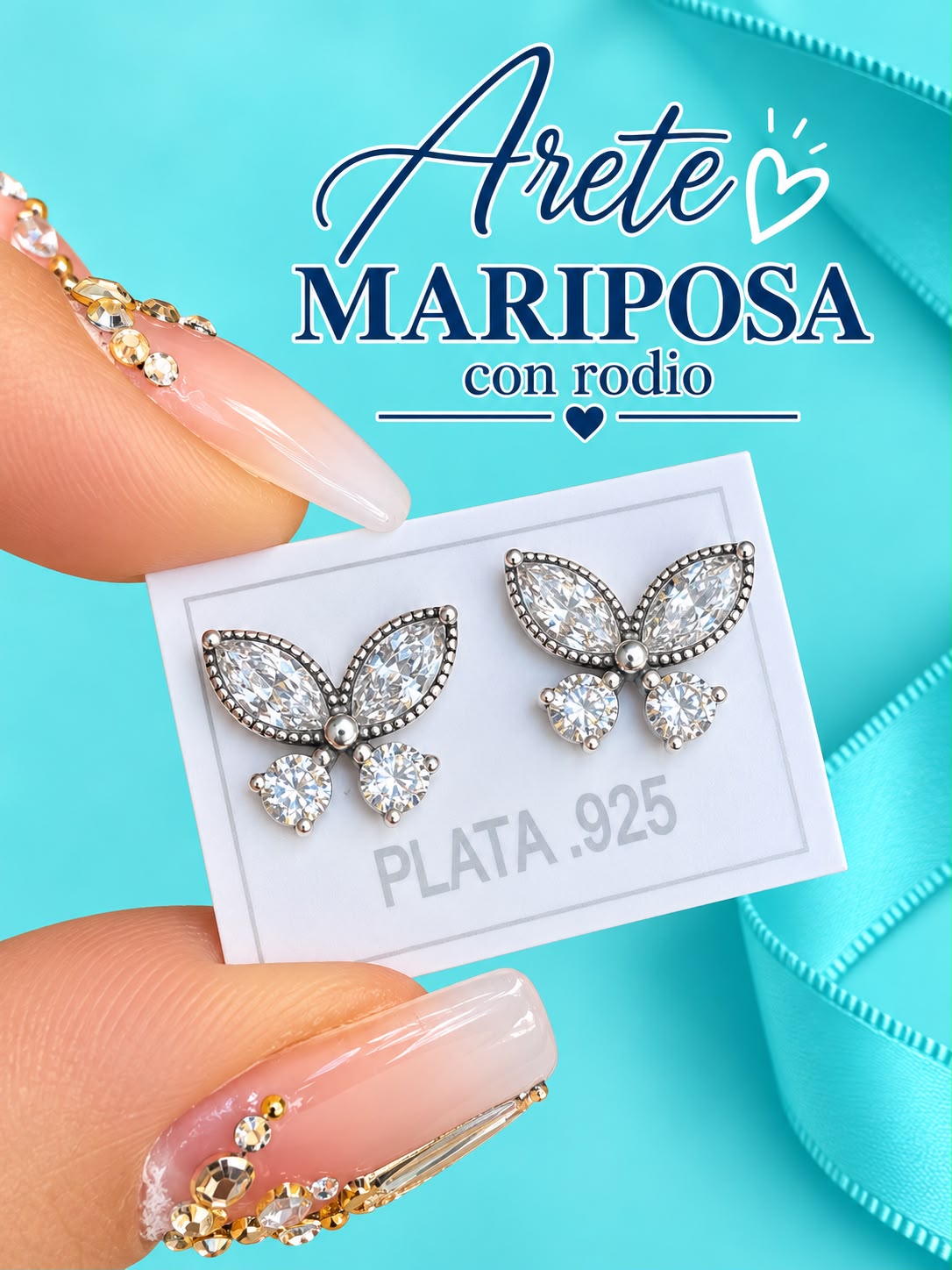 Arete Mariposa Rodio AE0034