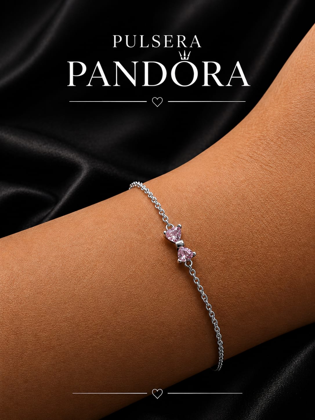 Pulsera Pandora Moño Rosa PV0021
