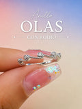 Anillo de Olas con Rodio AO0022