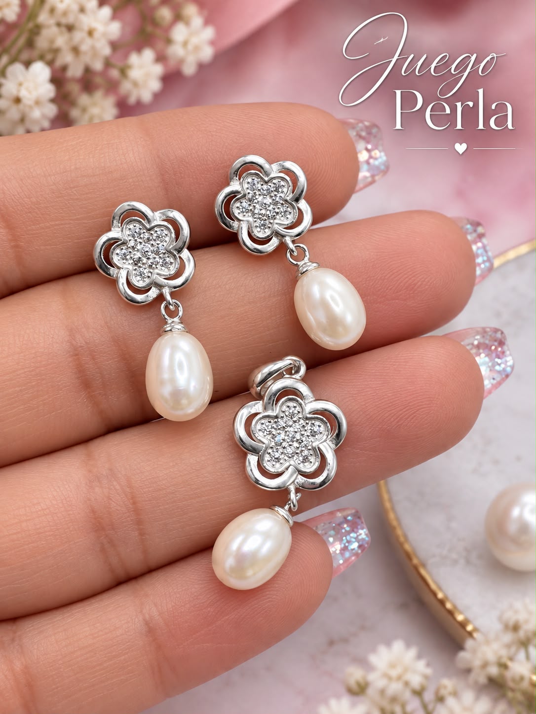 Juego de Flor Perla JS0009