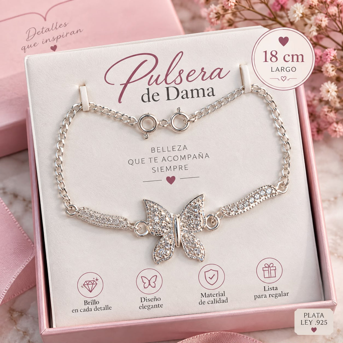 Pulsera Mariposa Circonia PV0060