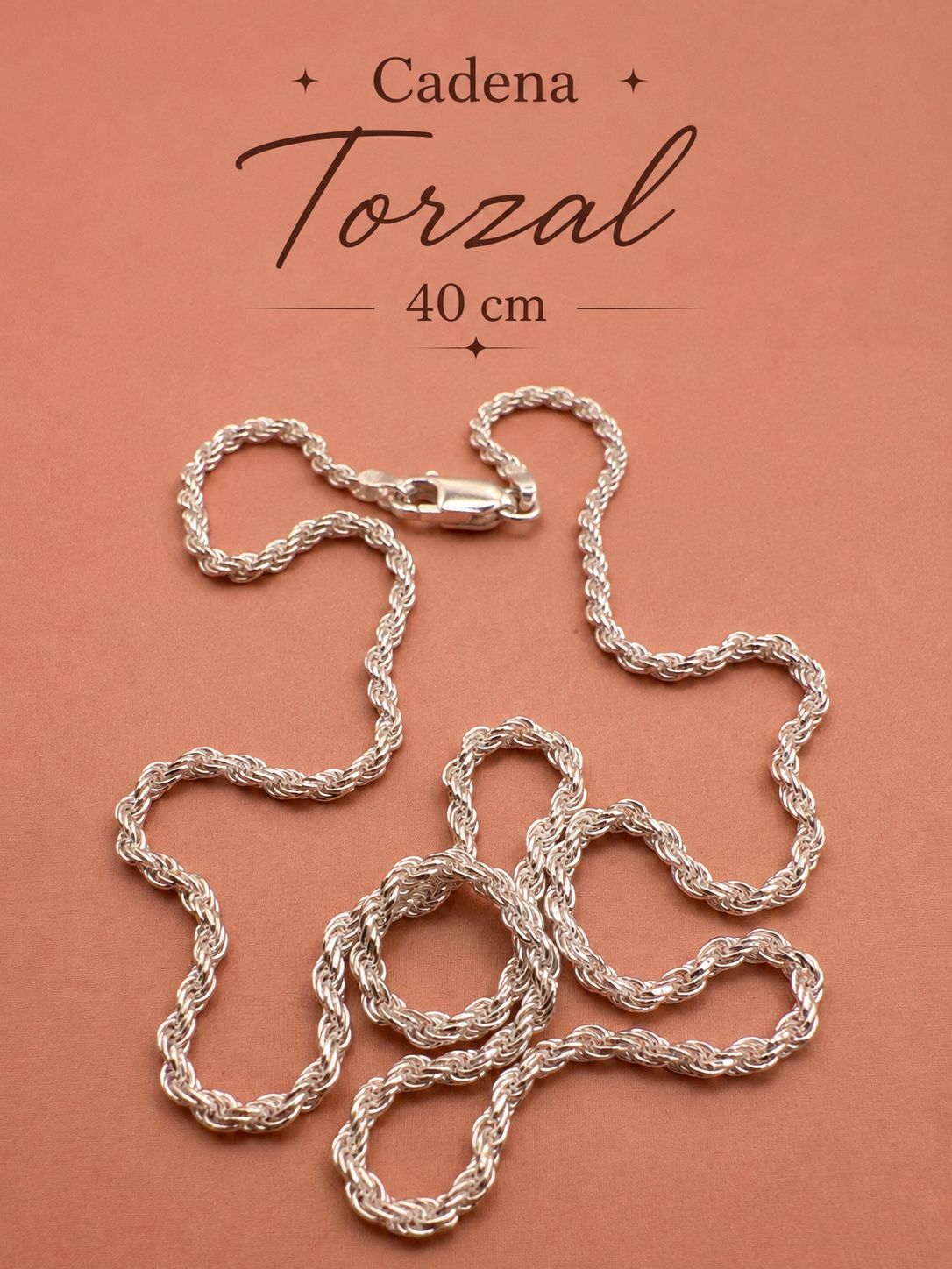 Cadena Torzal 40 cm CA0007